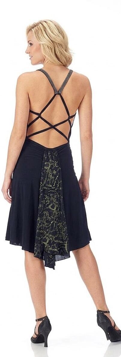 DRESS TO TANGO AND LATIN DANCE WITH BACK SUPER UNGLUED 4-0045E