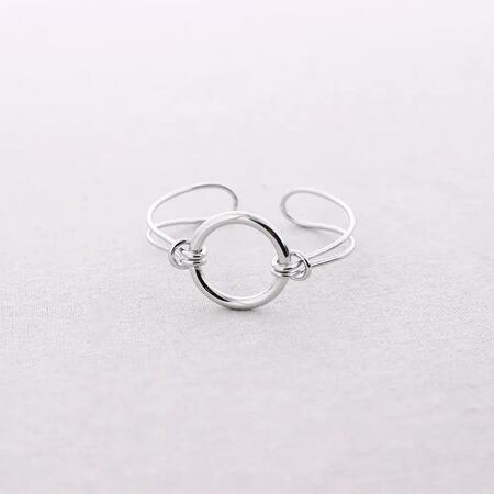 Bracciale in Acciaio Regolabile con Anello