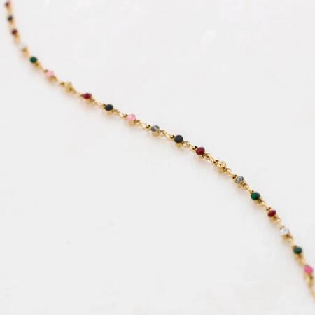 Collana Brillanti Acciaio Multicolor