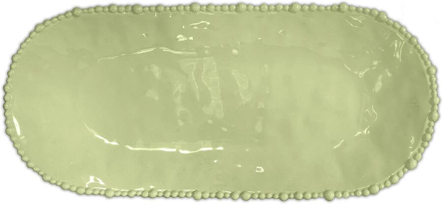 Piatto a servire ovale Baci Milano Joke Table & Kitchen Verde 53x24