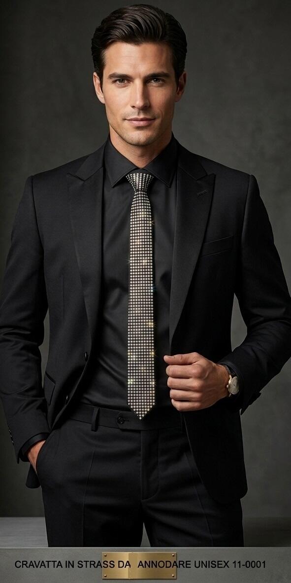 CRAVATTA IN STRASS DA ANNODARE UNISEX 11-0001