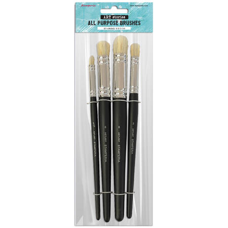 Set of 4 All purpose brushes size 6-8-2-2/0