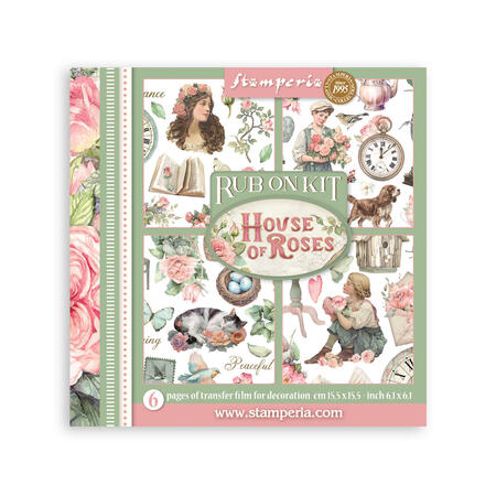 Rub on kit House of Roses 6 pagine