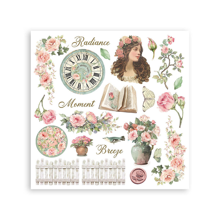 Rub on kit House of Roses 6 pagine