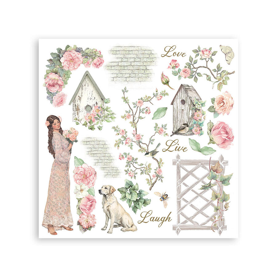 Rub on kit House of Roses 6 pagine