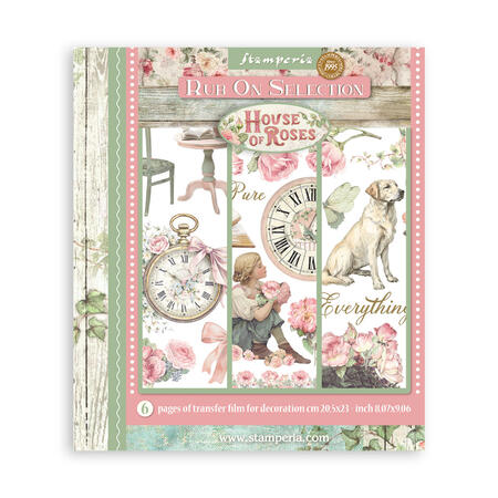 Rub on selection cm 20,5 x 23  House of Roses 6 pagine
