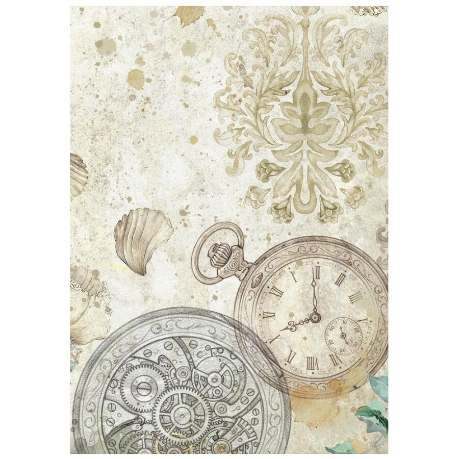 Selezione 8 Carta di riso Fto A6 Backgrounds Gardens of Time