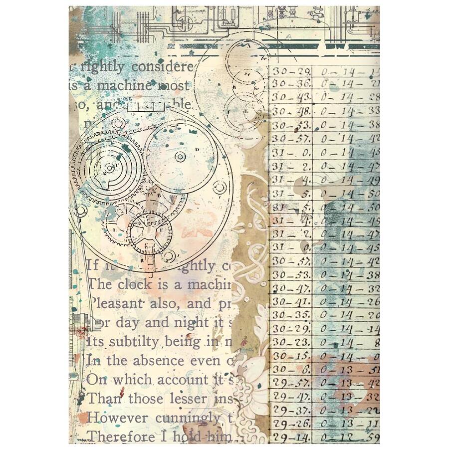 Selezione 8 Carta di riso Fto A6 Backgrounds Gardens of Time