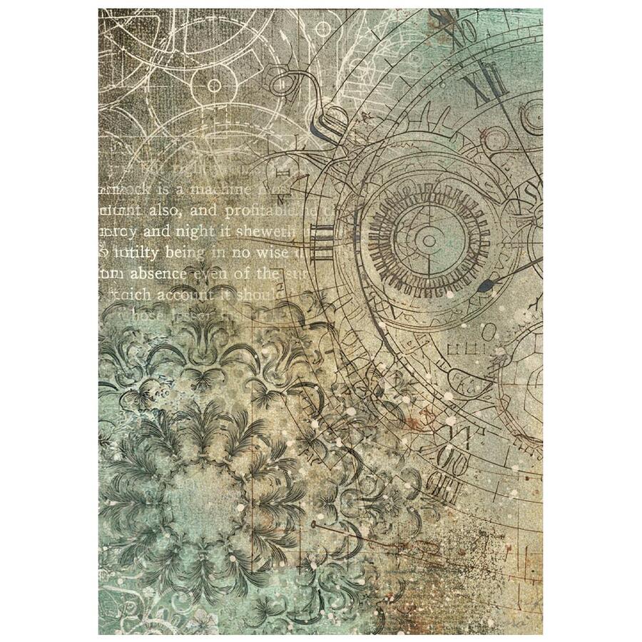 Selezione 8 Carta di riso Fto A6 Backgrounds Gardens of Time