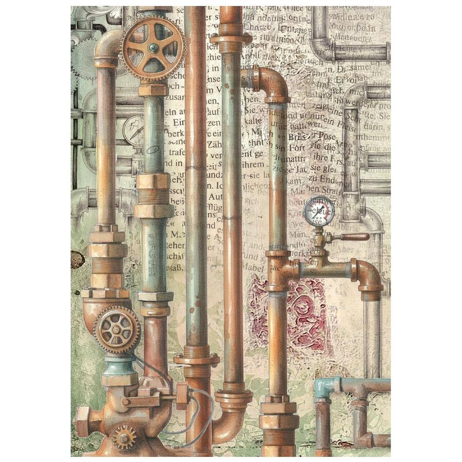 Selezione 8 Carta di riso Fto A6 Backgrounds Gardens of Time