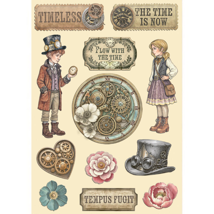 Wooden shape colorato fto A5 Gardens of Time