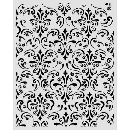 Stencil spesso 20 x 25 cm Gardens of Time tappezzeria