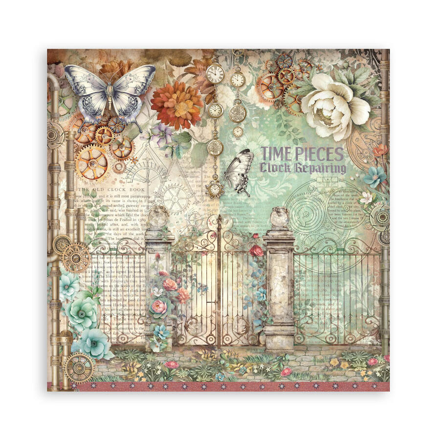 Blocco 10 fogli 30,5 x 30,5 Double Face Gardens of Time