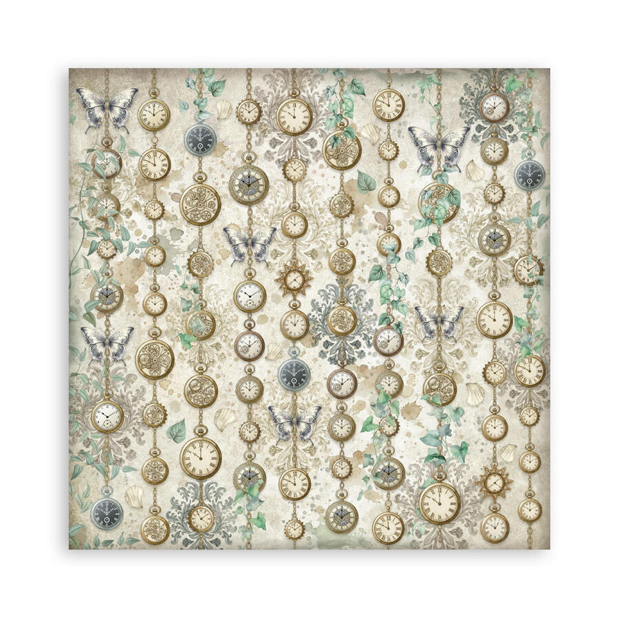 Blocco 10 fogli 30,5 x 30,5 Double Face Backgrounds Gardens of Time