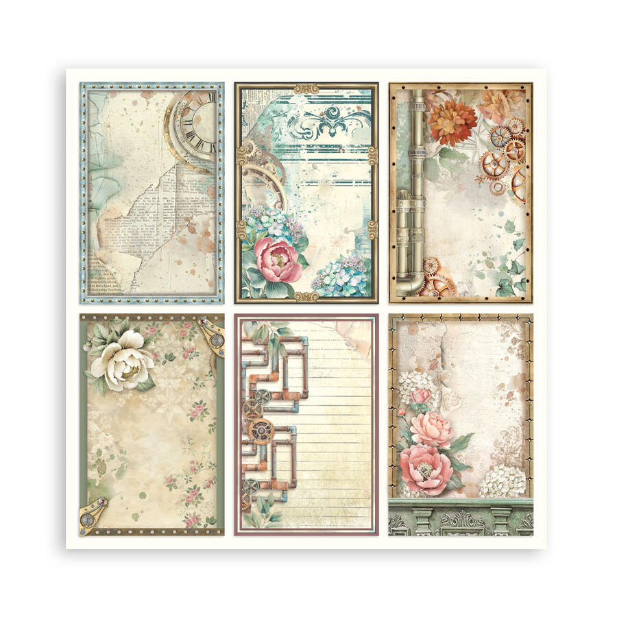 Blocco 10 fogli 20,3 x 20,3 Double Face Gardens of Time