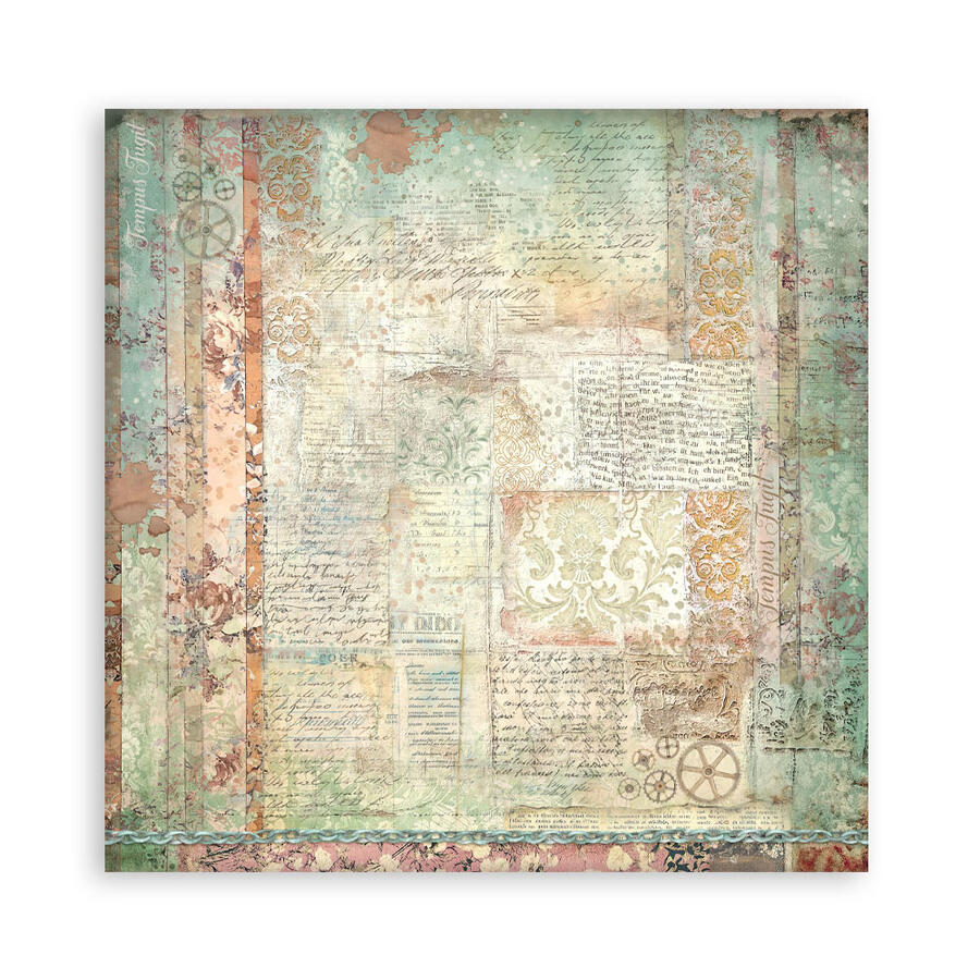 Blocco 10 fogli 20,3 x 20,3 Double Face Gardens of Time