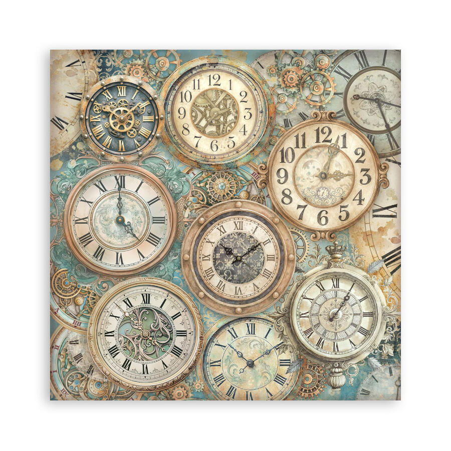 Blocco 10 fogli 20,3 x 20,3 Double Face Backgrounds Gardens of Time