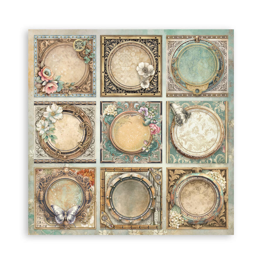 Blocco 22 fogli 20,3 x 20,3 Single Face Gardens of Time