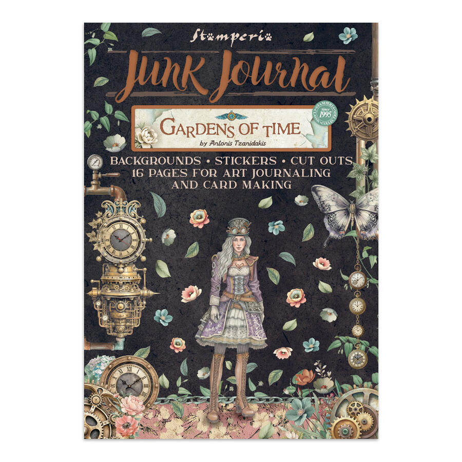 Junk Journal stickers, cut-outs, backgrounds Gardens of Time