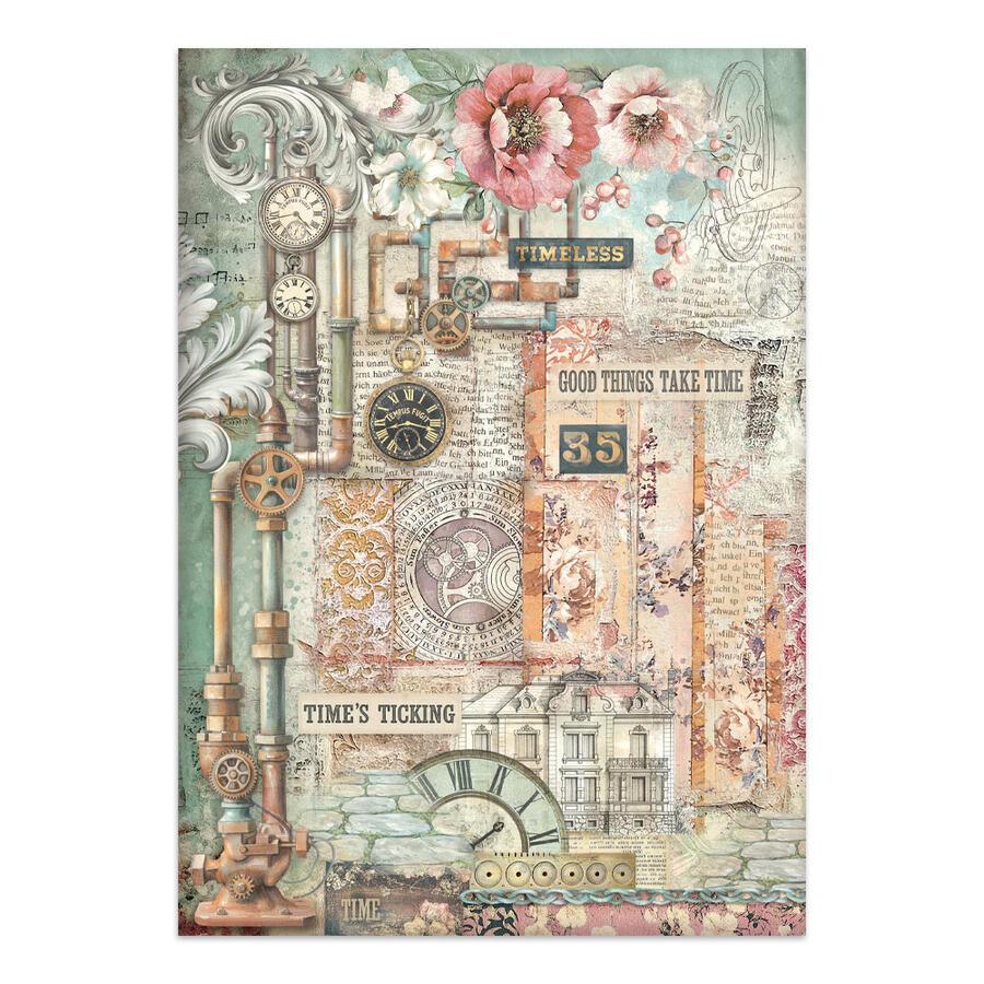Junk Journal stickers, cut-outs, backgrounds Gardens of Time