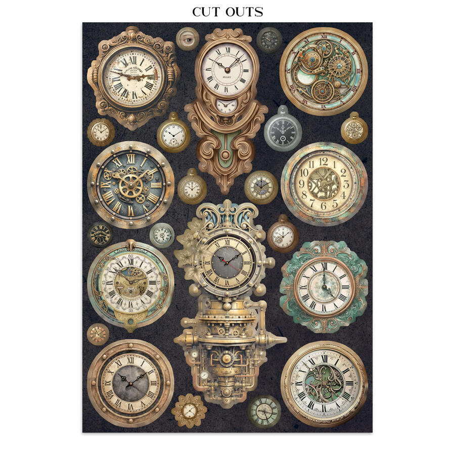 Junk Journal stickers, cut-outs, backgrounds Gardens of Time