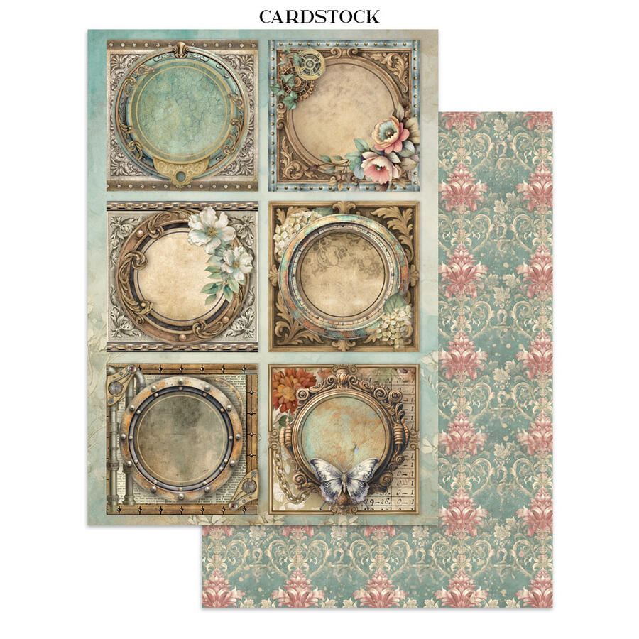 Junk Journal stickers, cut-outs, backgrounds Gardens of Time