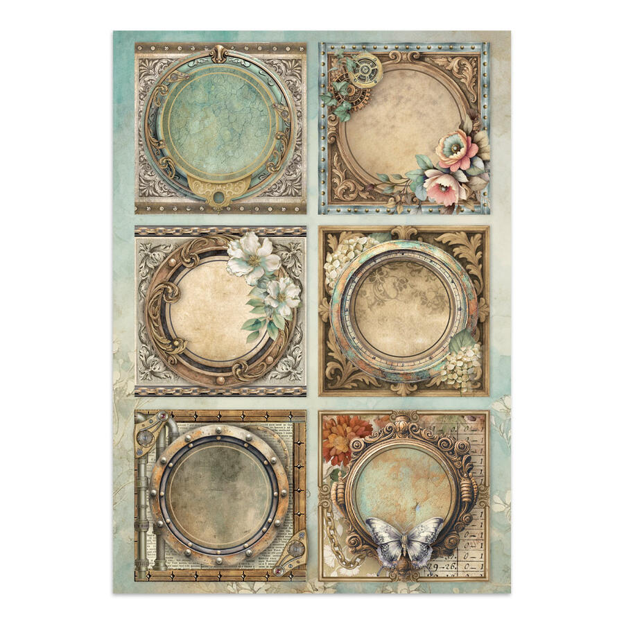 Junk Journal stickers, cut-outs, backgrounds Gardens of Time