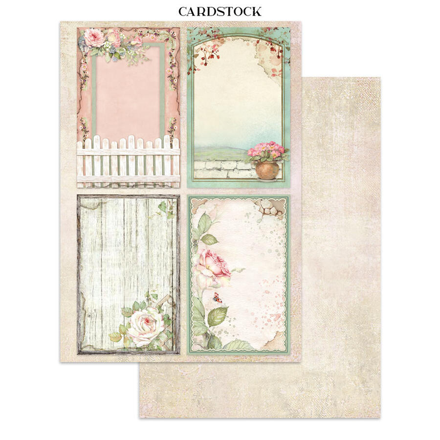 Junk Journal stickers, cut-outs, backgrounds House of Roses