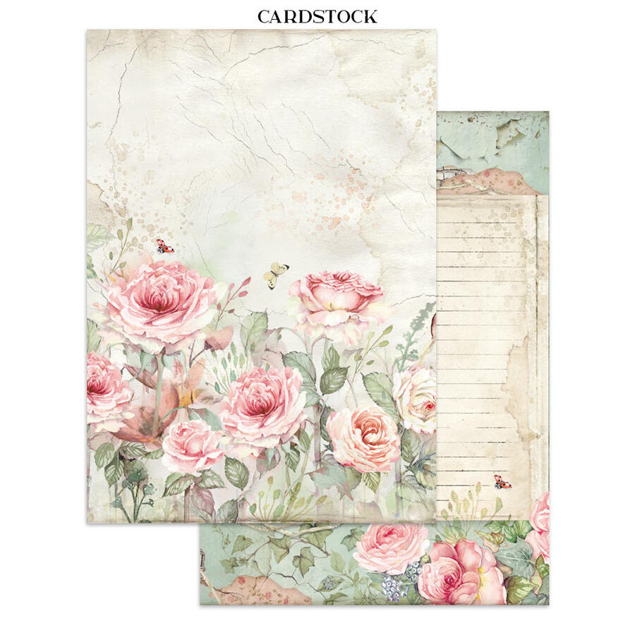 Junk Journal stickers, cut-outs, backgrounds House of Roses