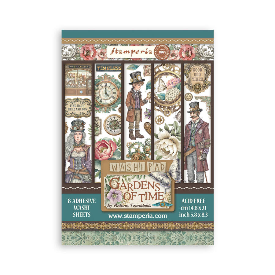 Washi Pad 8 sheets A5 Gardens of Time