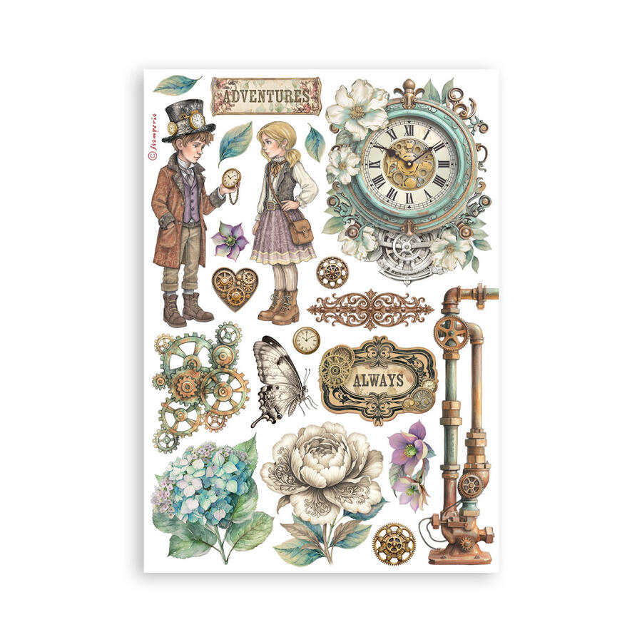 Washi Pad 8 sheets A5 Gardens of Time