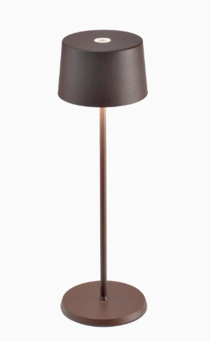 Lampada Ricaricabile da Tavolo Olivia Colore Corten di Zafferano