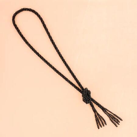 Collana Lunga Nodo Palline Cristalli 