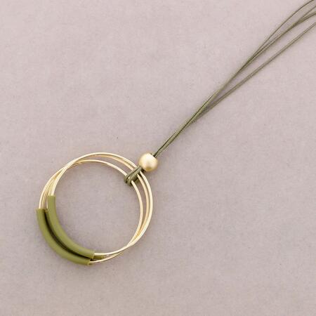 Collana Lunga Pendente Anelli Gomma