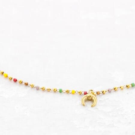 Collana Mezza Luna Acciaio