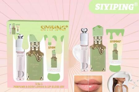 SIYIPING 3 IN 1 PERFUME - BODY LOTION & LIP GLOSS [Quantità minima è di 6 pezzi]