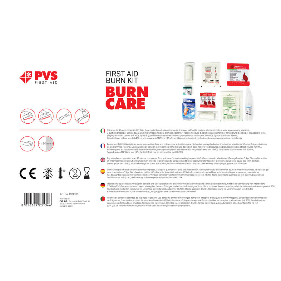 Valigetta Kit Ustioni Professional Basic – Pronto Soccorso per Ustioni PVS