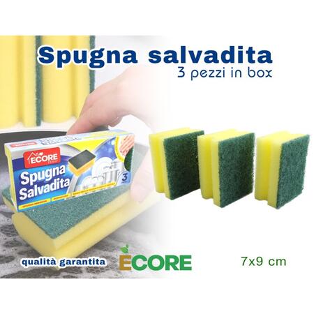 INTRADE SPUGNA SALVADITA 3 PEZZI (Confezione da 24 pezzi) 