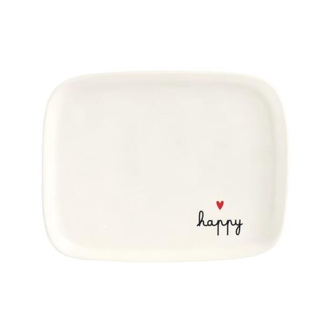 Simply Day - Piatto Rettangolare Happy in Gres | 20x15,5 cm