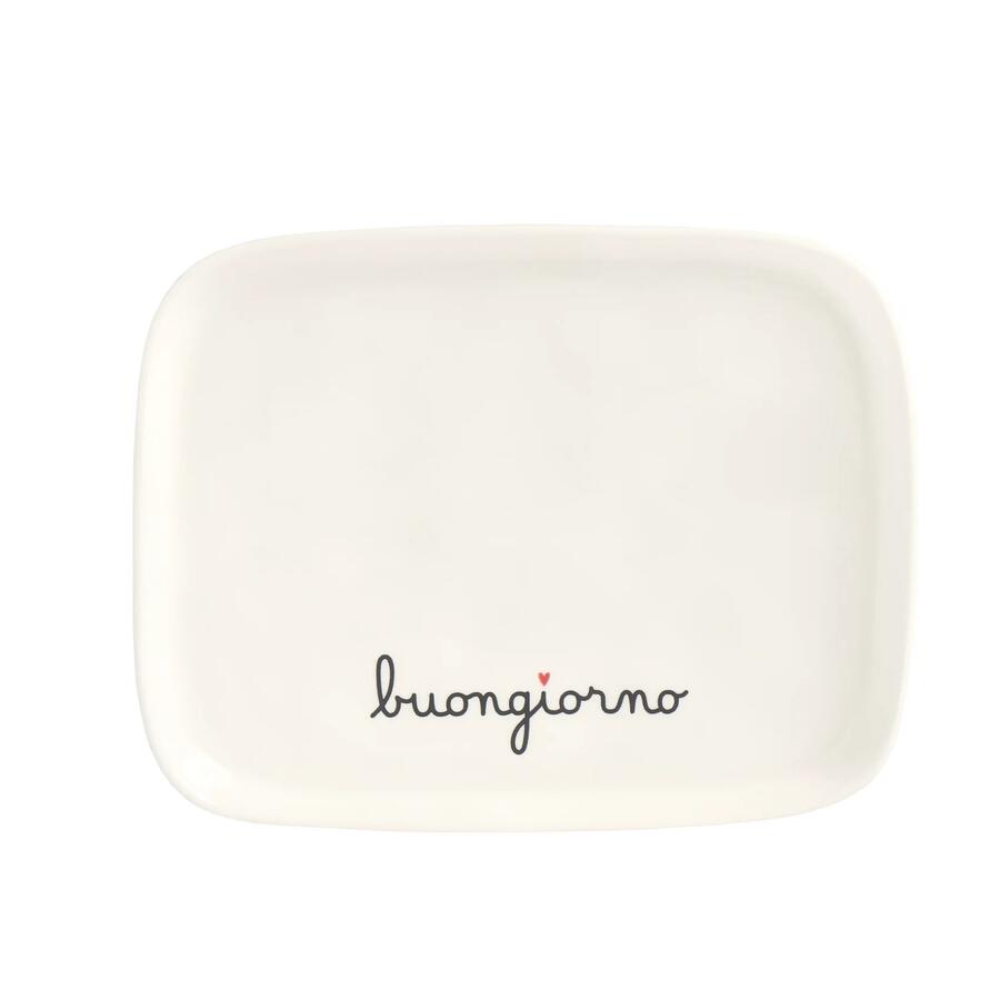 Simply Day - Piatto Buongiorno Rettangolare in Gres | 20x15,5 cm