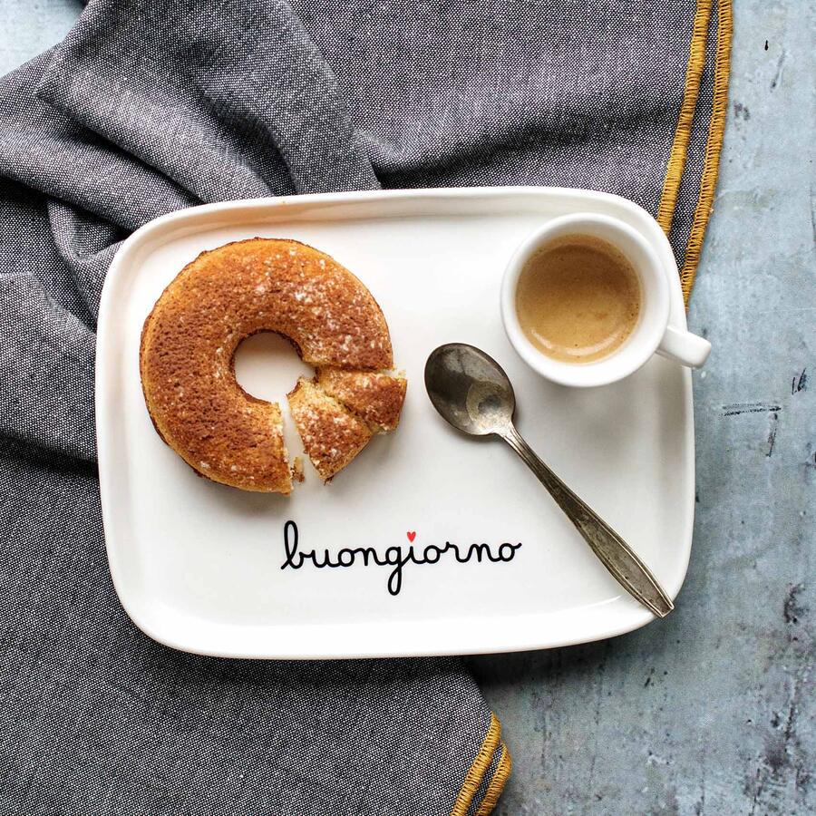 Simply Day - Piatto Buongiorno Rettangolare in Gres | 20x15,5 cm