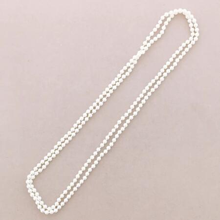 Collana lunga di perle finte con nodi 1,5 m x 6 mm