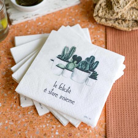 Simple Day - Set 20 Tovaglioli di Carta 33x33 cm | La felicità è stare insieme