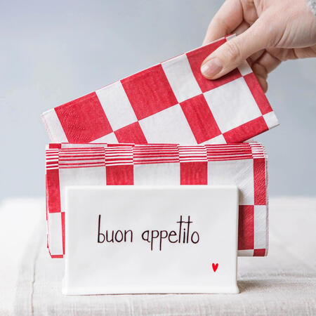 Simply Day - Portatovaglioli in Gres "Buon Appetito" | Design Italiano