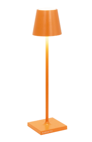 Lampada da Tavolo Ricaricabile Poldina Micro Colore Arancione di Zafferano
