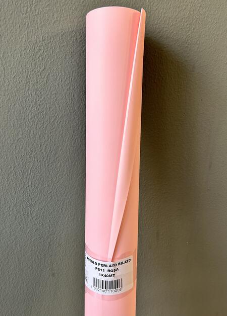 ROTOLO PERLATO TINTA UNITA H. 1 X 40 METRI PB11 ROSA