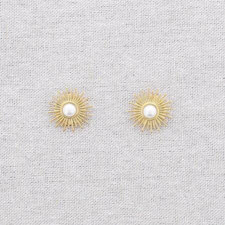 Orecchini Acciaio Sole Perla