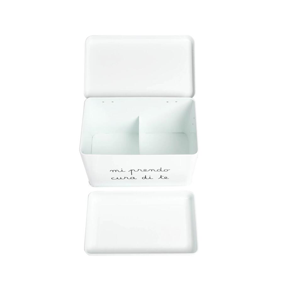 Simply Day - Scatola porta medicinali in acciaio "Mi prendo cura di te"