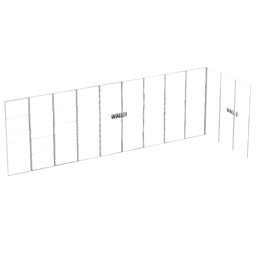 Wentex SET Frame - L-Shape SET Including Support. Dimensioni 9 x 3 x 3 