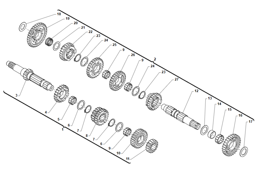 SPESSORE DENTATO CAMBIO 250/KZ10B/C/R1/R2/R3